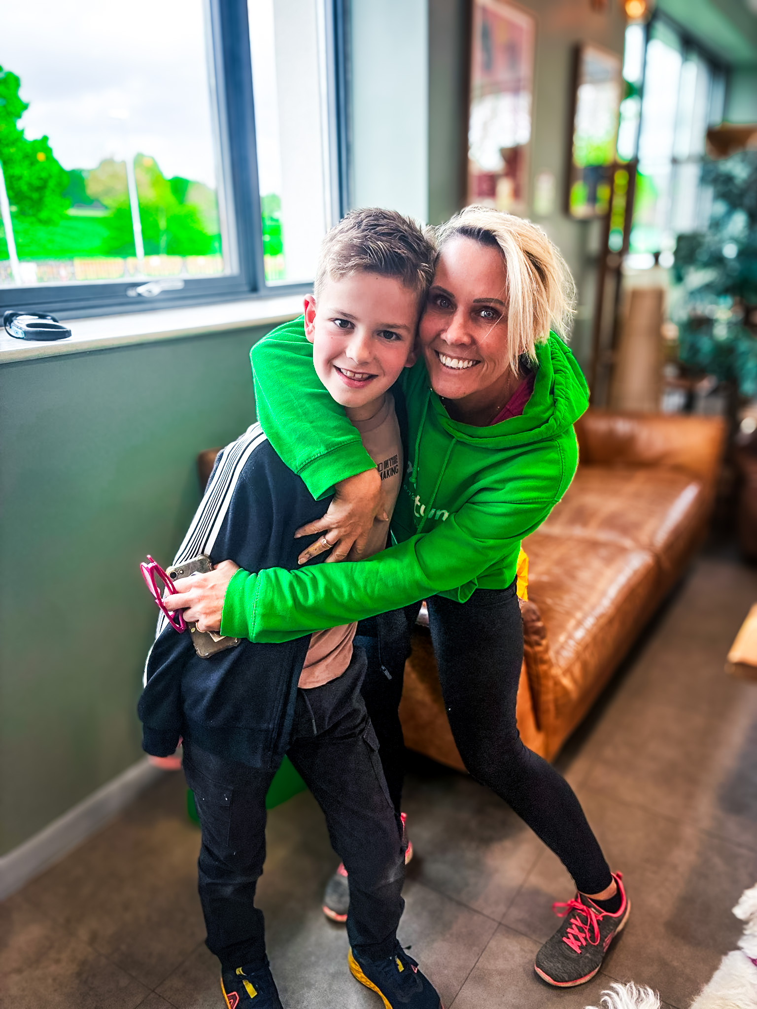 A family support worker and supported child at a Momentum Coffee Morning