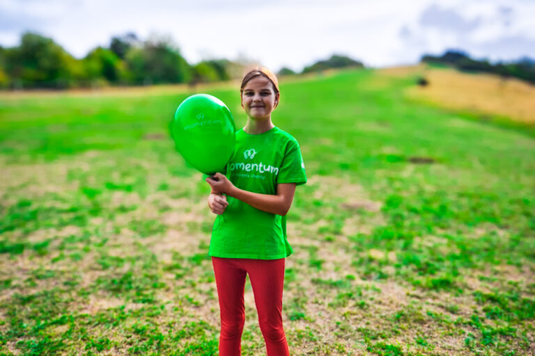 A Momentum Young Ambassador on Box Hill ahead of her fundraising challenge.