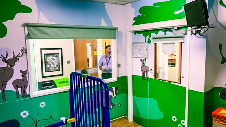 A woodland decorated room at East Surrey Hospital, one of Momentum Children's Charity's partner hospitals.