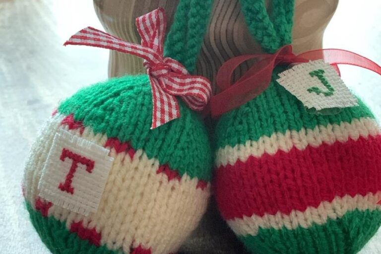 Handmade Christmas baubles for Momentum