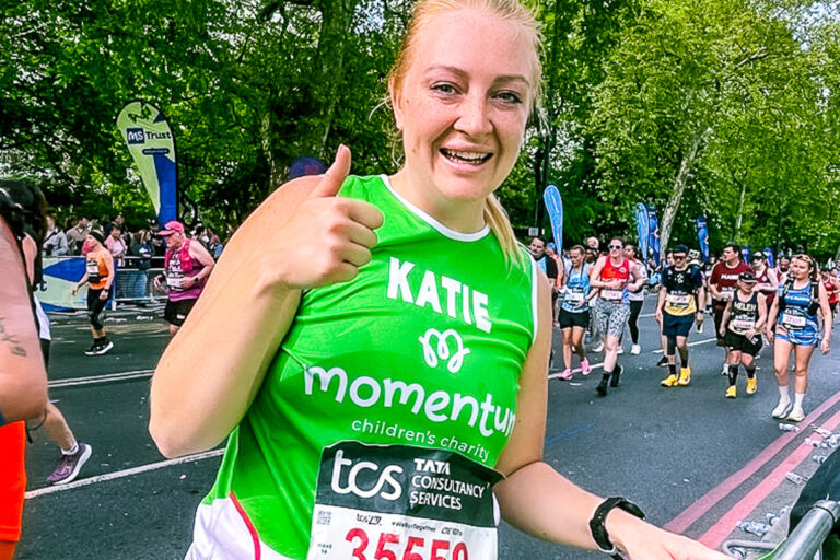 Runner taking on the London Marathon for Momentum Children's Charity
