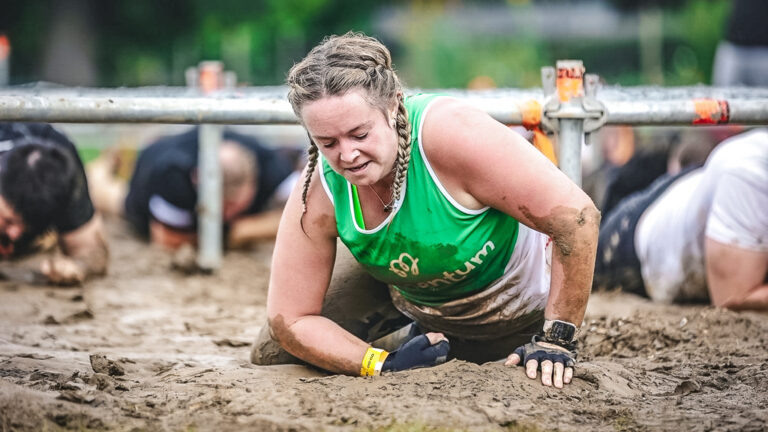 Fundraiser taking on a tough mudder for Momentum Children's Charity.