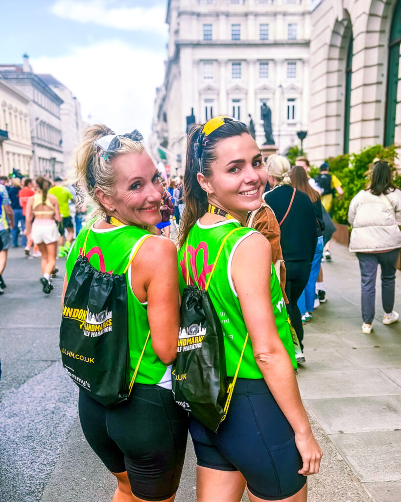 Runners taking part in London Landmarks Half Marathon for Momentum Children's Charity