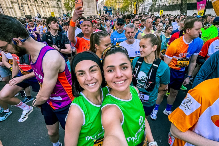 Runners taking part in London Landmarks Half Marathon for Momentum Children's Charity